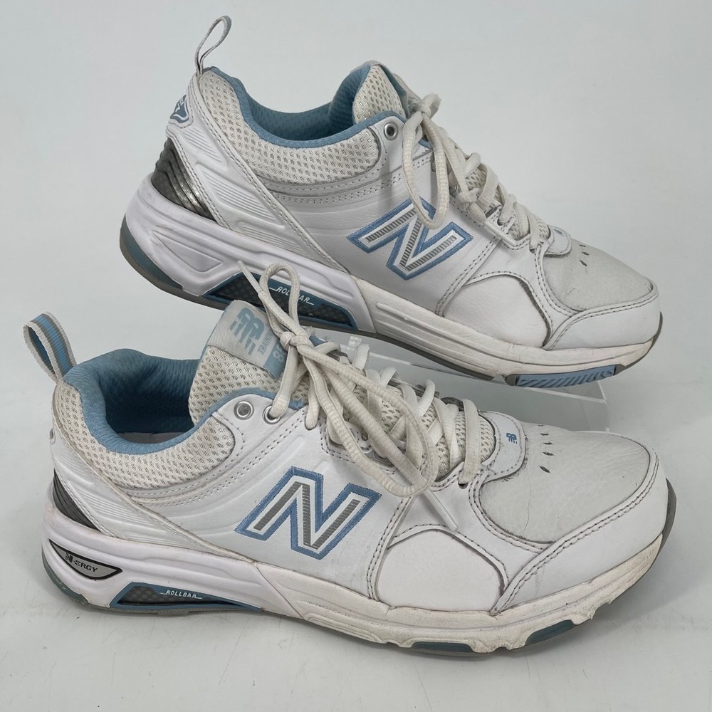New Balance 857 Training Shoes‎ WOMENS White WX857WB Low Top Lace Up SIZE 10